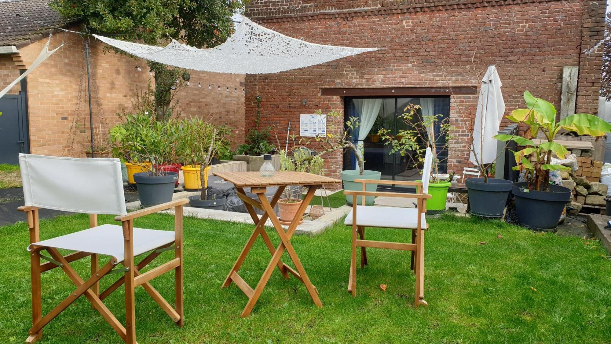Gary Suite - Studio Cosy, Spa Et Jardin Privatif A 4 Min De Cambrai Awoingt Buitenkant foto