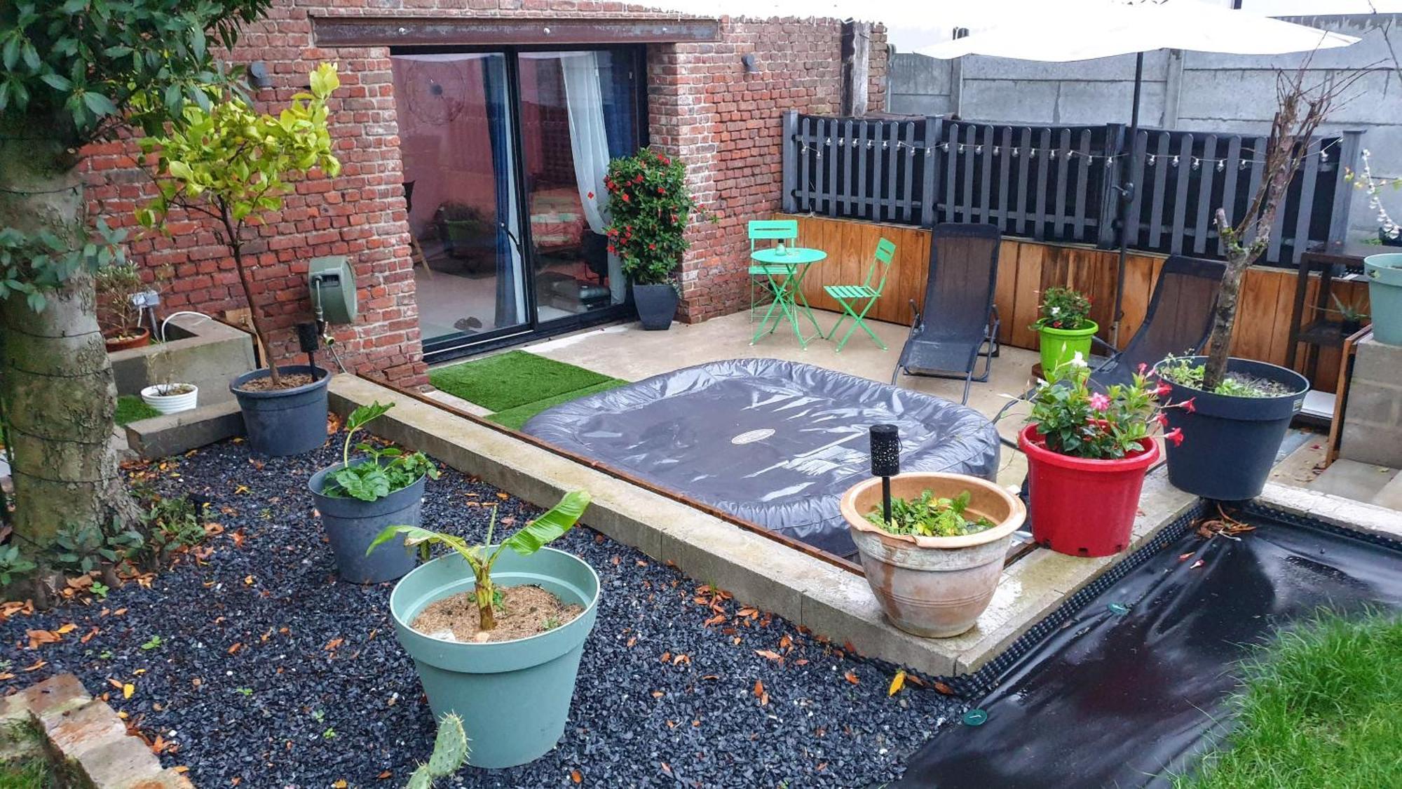 Gary Suite - Studio Cosy, Spa Et Jardin Privatif A 4 Min De Cambrai Awoingt Buitenkant foto