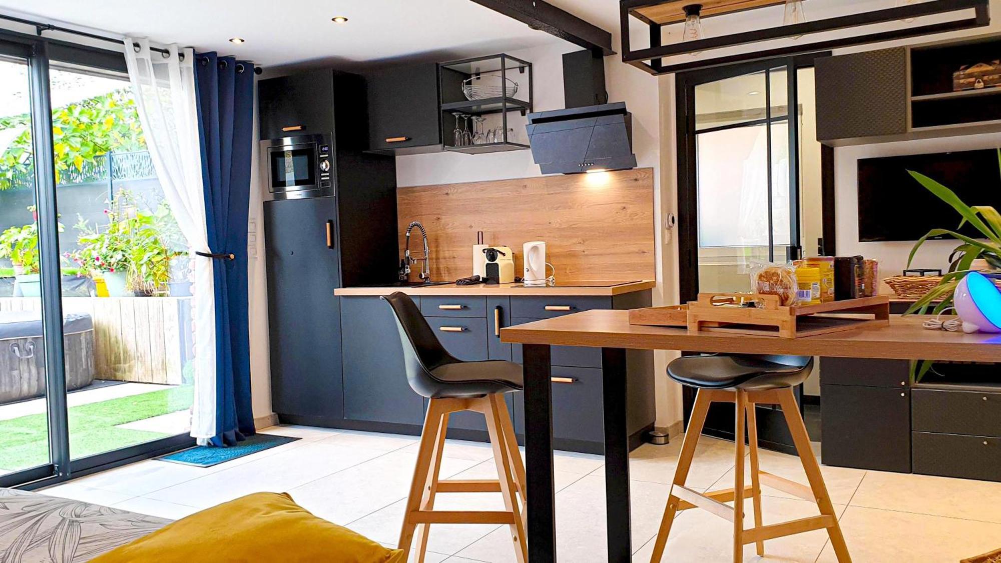 Gary Suite - Studio Cosy, Spa Et Jardin Privatif A 4 Min De Cambrai Awoingt Buitenkant foto