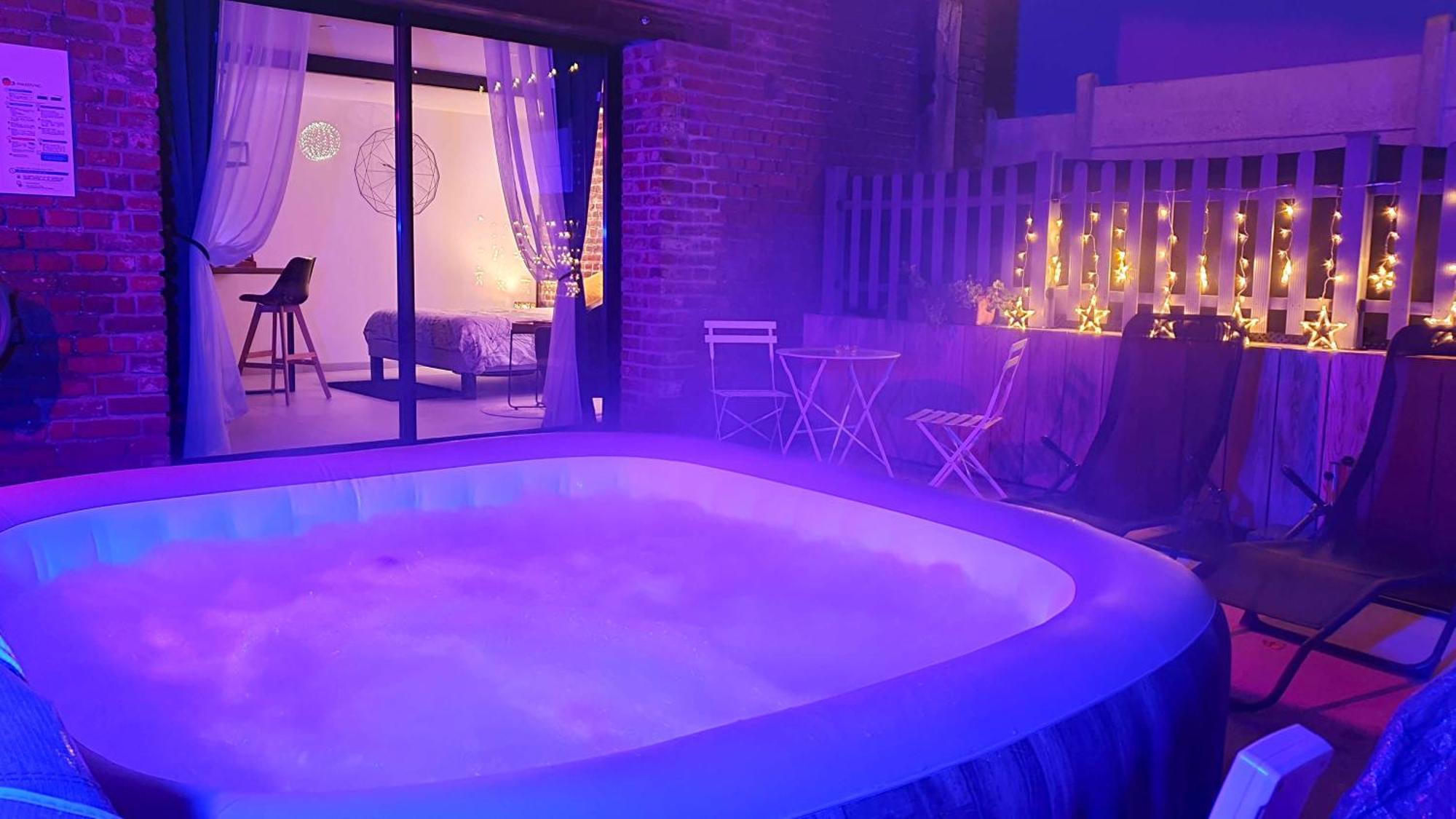 Gary Suite - Studio Cosy, Spa Et Jardin Privatif A 4 Min De Cambrai Awoingt Buitenkant foto